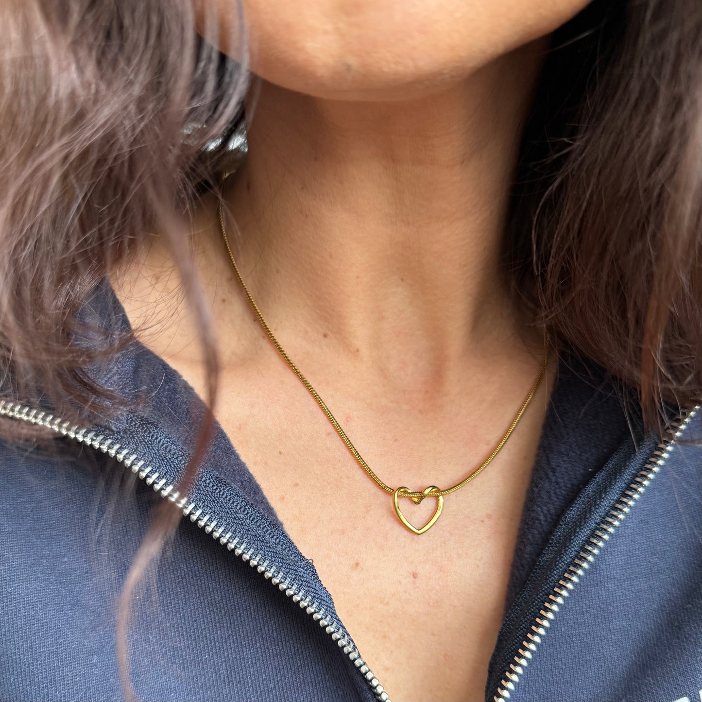 Heart charm necklace